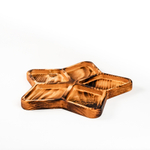 Менажница деревянная из сибирского кедра для подачи блюд и закусок с гравировкой "СЛЕДУЙ ЗА СВОЕЙ ЗВЕЗДОЙ". MG95