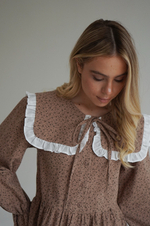 Платье Follow Me для беременных и кормящих, Бежевый с цветами