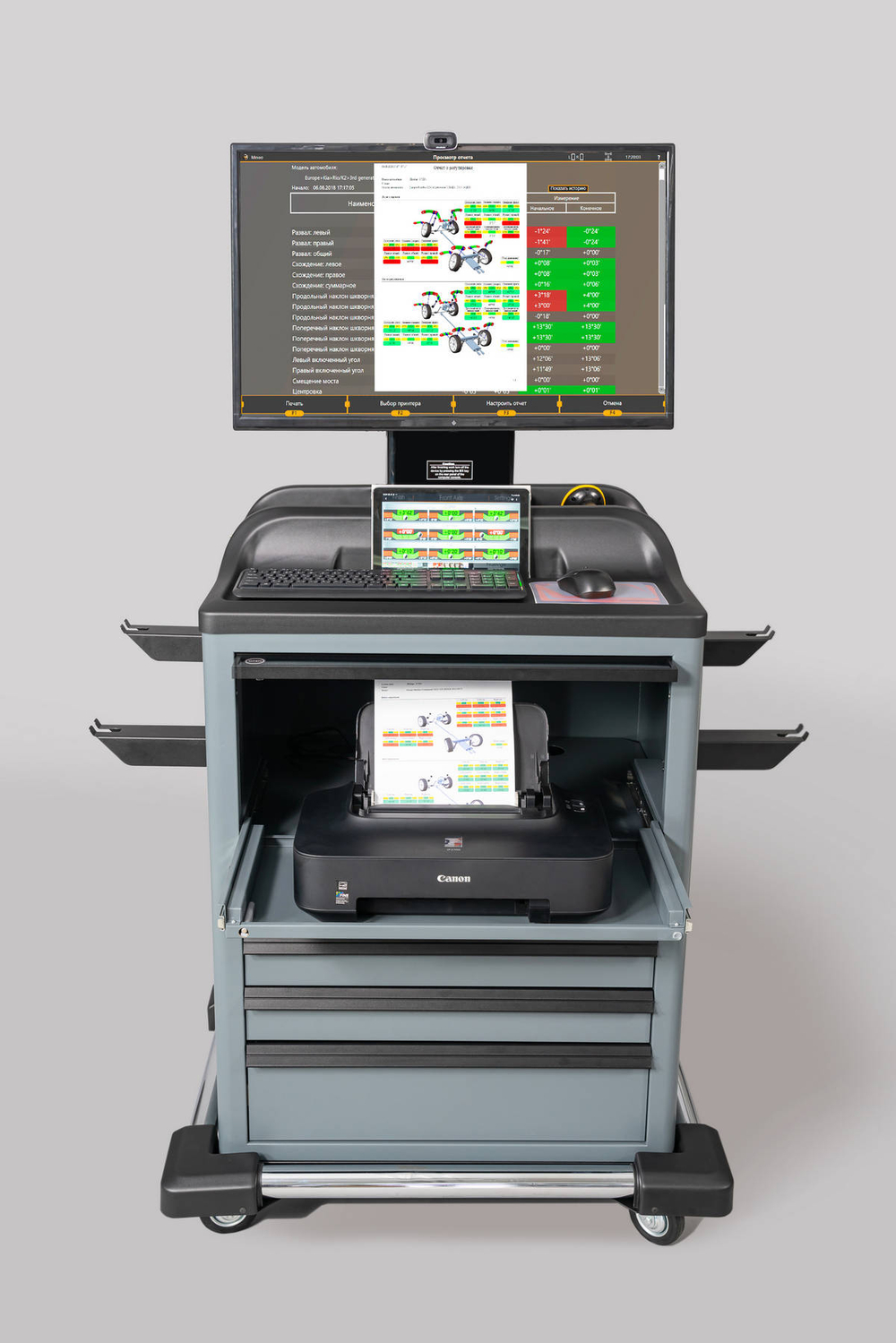 Мобильный стенд сход-развал 3D для грузовых автомобилей ТехноВектор 7 Truck P 7204 HT MC2