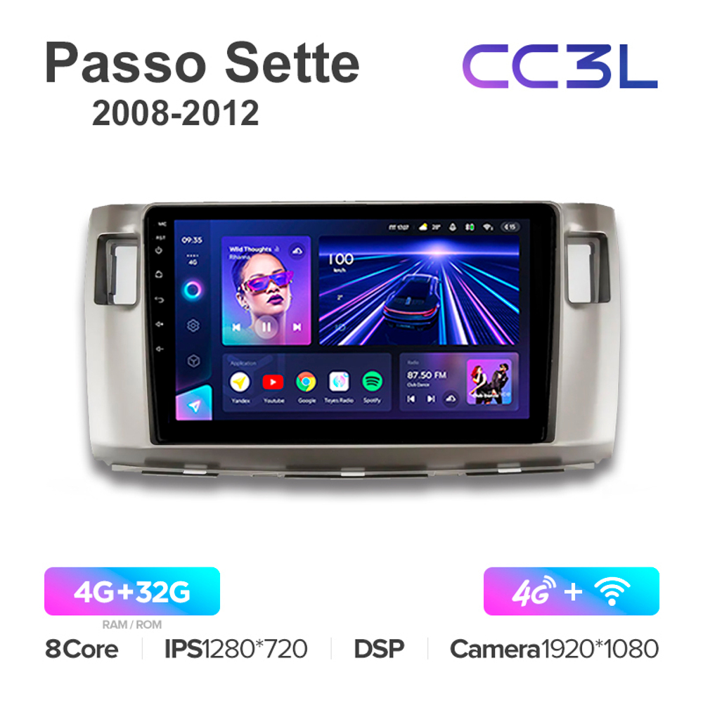 Teyes CC3L 9"для Toyota Passo Sette 2008-2012