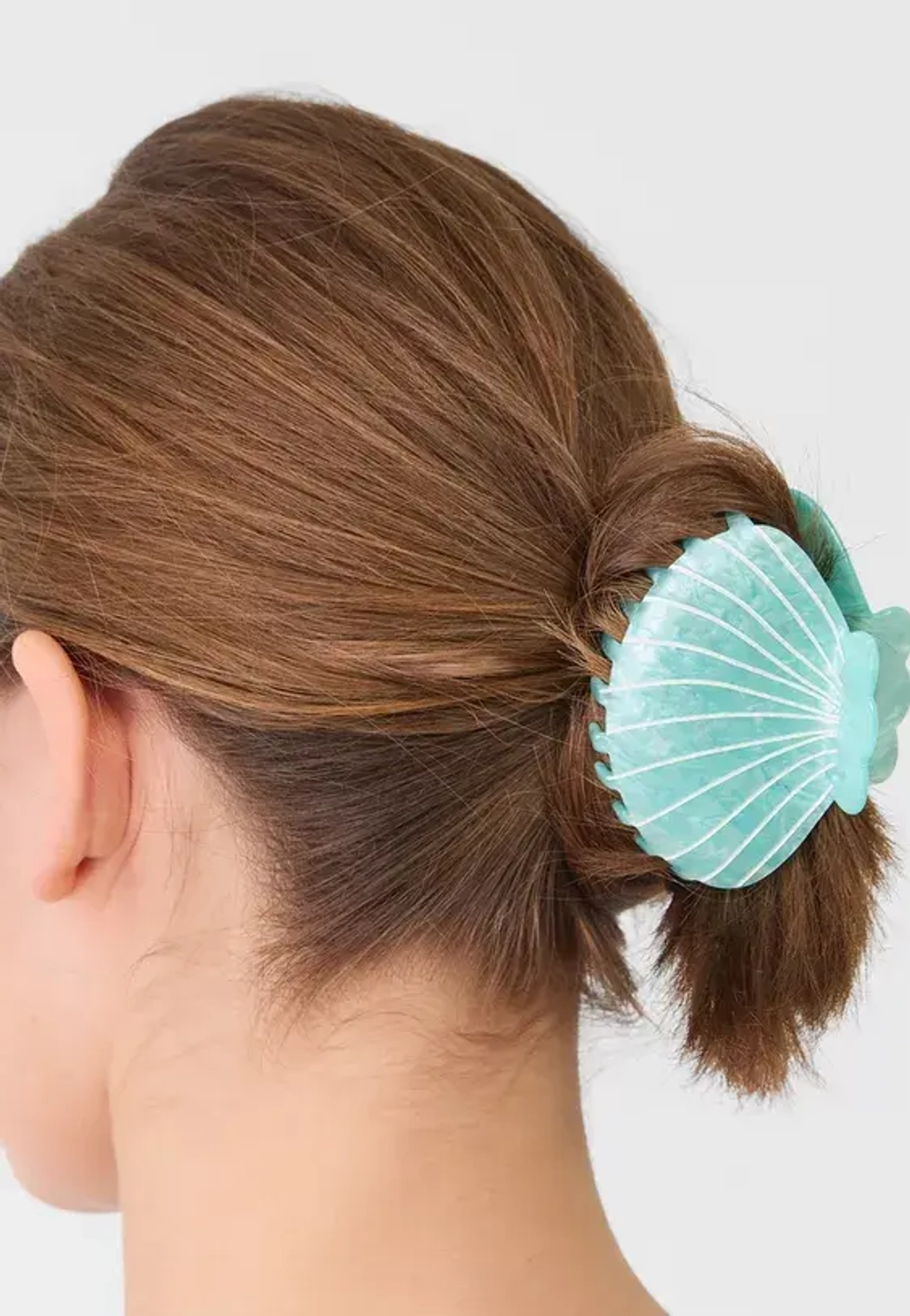 STRADIVARIUS Заколка для волос в форме морской раковины, небесно-голубой