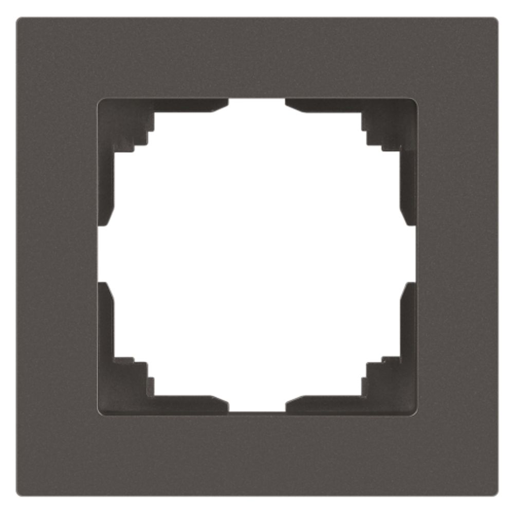 Рамка для розеток и выключателей Intro Accent 6-501-09 на 1 пост, СУ, титан