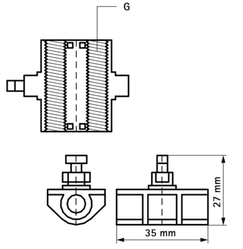 Адаптер к шпильке Walraven BIS starQuick М8 для хомутов серый (арт. 0854358)