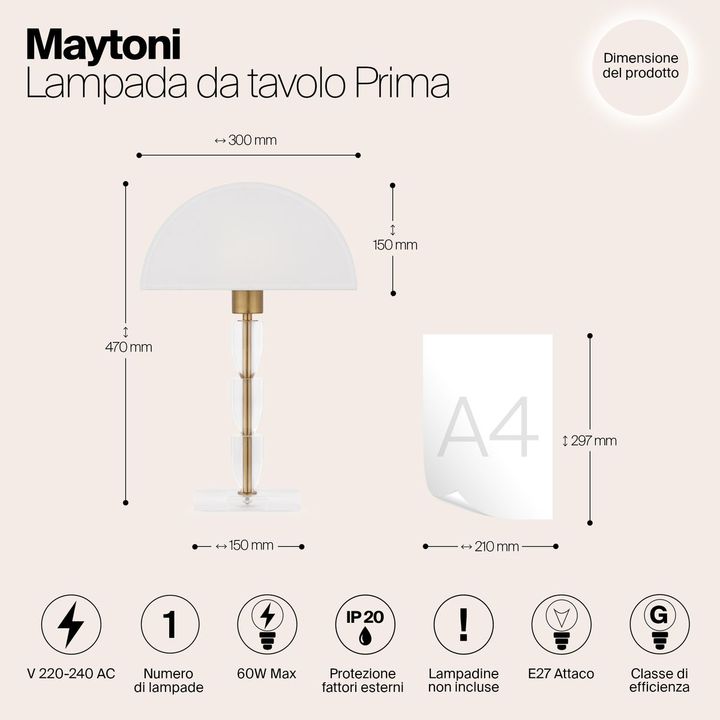 Настольная лампа Maytoni Prima Z034TL-01BZ