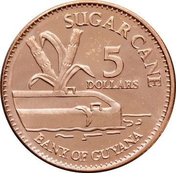 5 долларов 2012 Гайана