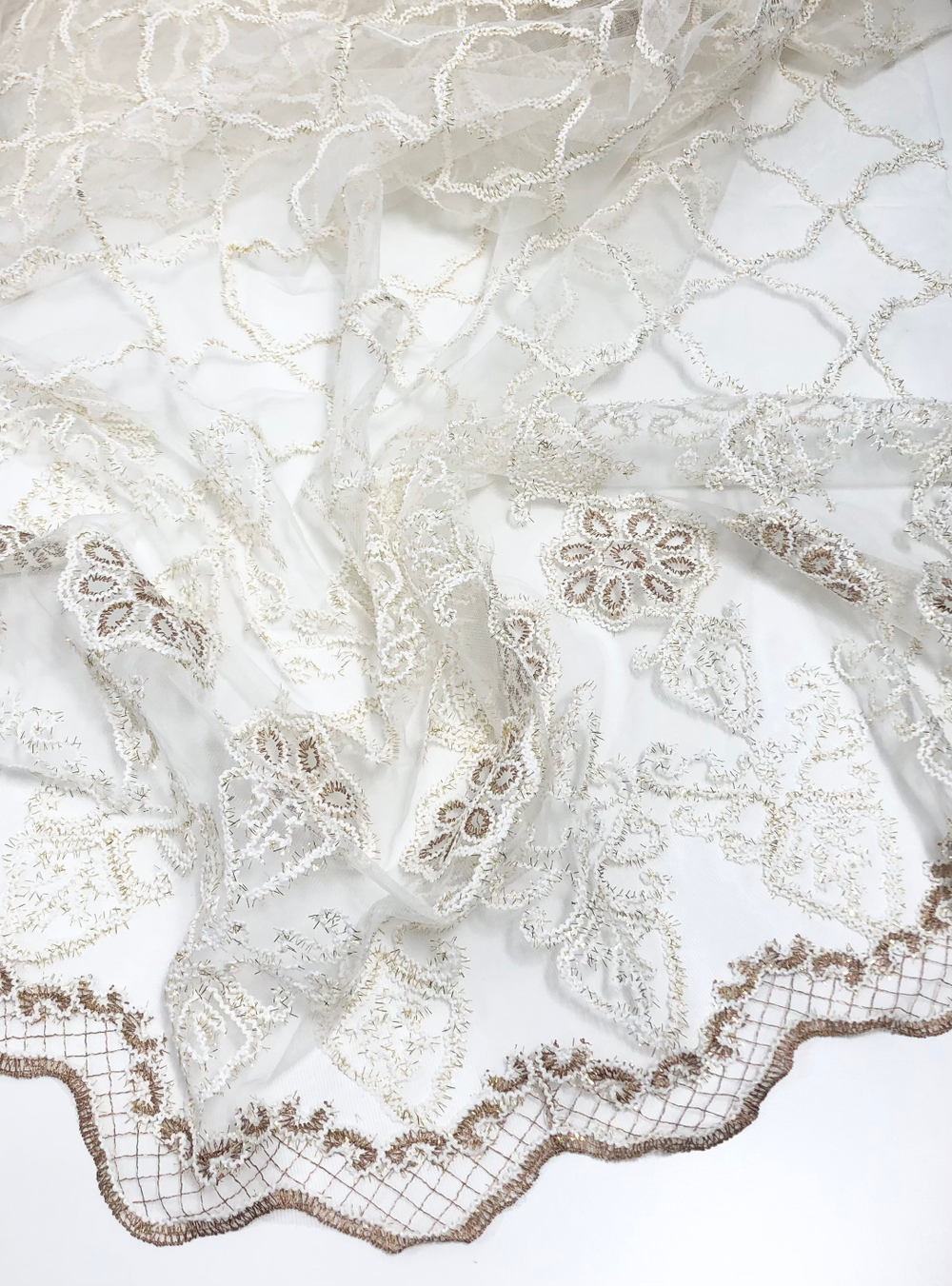 Тюль "корды" Sitian арт. 15-3-142, цвет кремовый (высота 280 см, Турция)