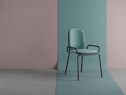 Стул Ror, 2 Frame, велюр, черный/зеленый