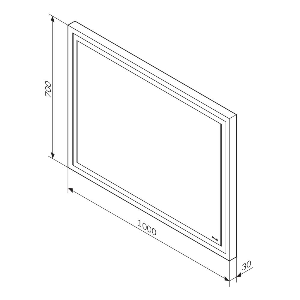 Зеркало с LED-подсветкой AM.PM Gem M91AMOX1001WG Серебристый