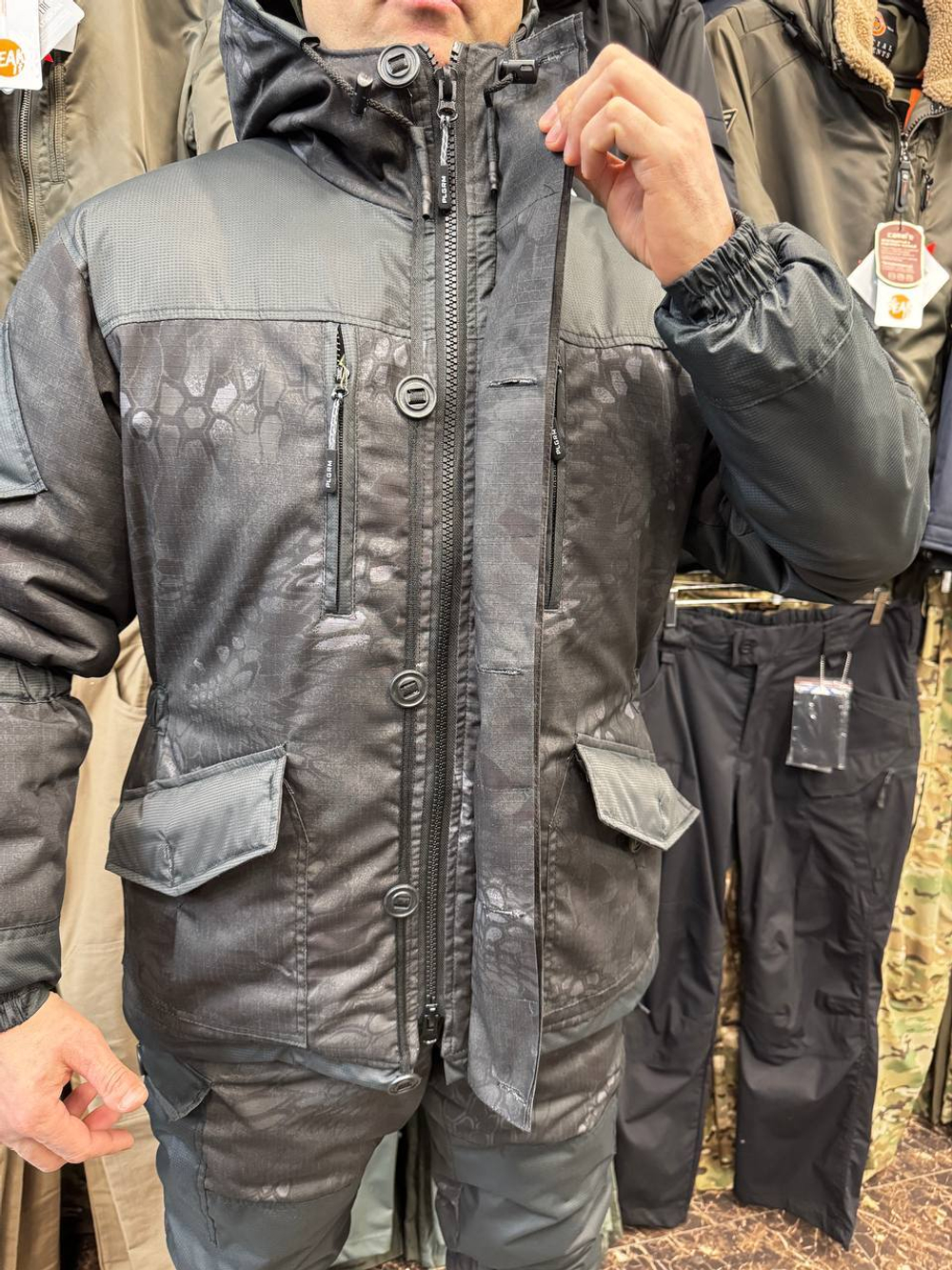 Костюм Горка 5 зимний, Черный Питон Пилигрим