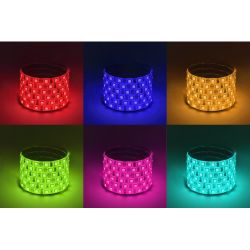 Светодиодная лента ЭРА LS5050-14,4-60-12-RGB-IP65-2year-5m многоцветная | Светодиодные ленты 12В 2 год