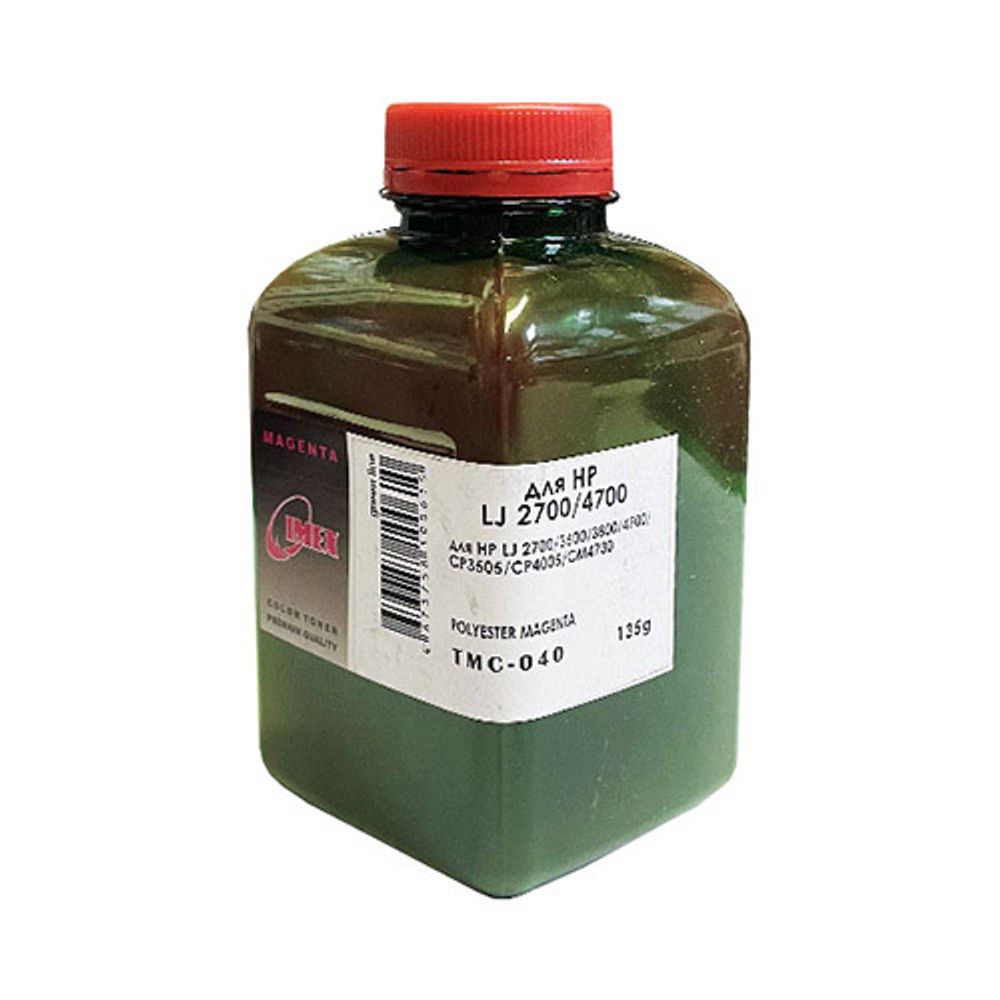 Тонер для HP Color LJ 2700/3600/3800/4700/CP 3505/4005/CM4730 (135гр, пурпурный, Polyester, TMC040 IMEX) Green Line