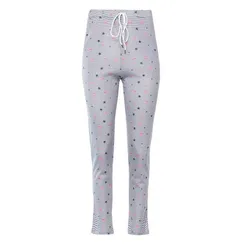 Брюки женские, цвет белый с серый полоской, размер 46