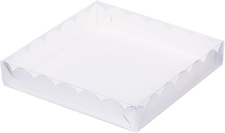 Коробка для печенья и пряников 245*245*30 мм (белая)