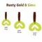 Твистер Helios Credo Double Tail 2,95"/7,5 см Rusty Gold & Lime 7шт. (HS-12-017)