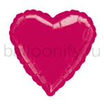 Фольгированная фигура, сердце, 18"/46СМ Металлик Burgundy
