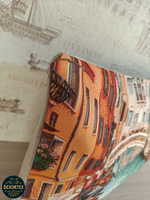 Декоративная гобеленовая наволочка для интерьерной подушки Каналы Венеции 68х47