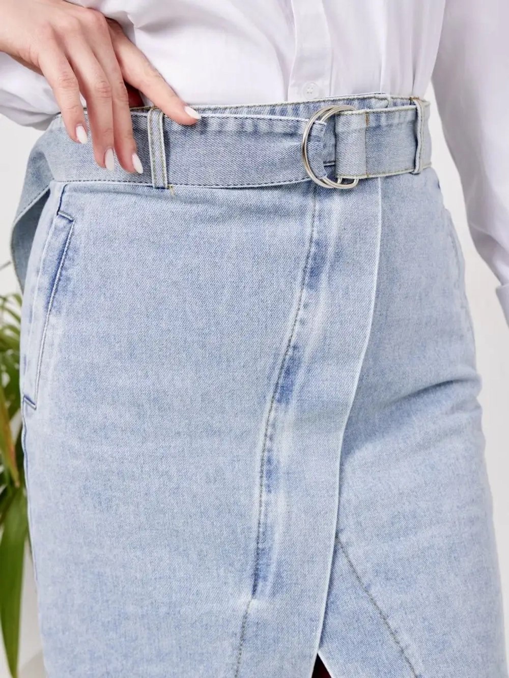 ✿ Юбка джинсовая миди с разрезом ✿