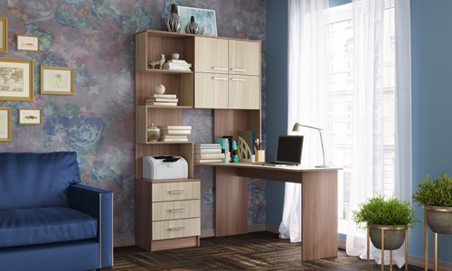 Компьютерный стол №1 Правый (1280х2000х1450мм )