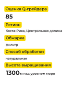 Кофе в зернах Коста-Рика Асиенда Сонора Фильтр Specialty