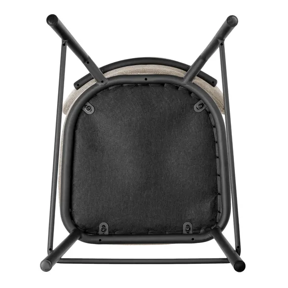 Полубарный стул Arvo 65 см, бежевый шенилл с черными ножками