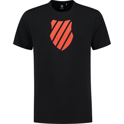 Мужская теннисная футболка K-Swiss Tac Hypercourt Logo Tee 2 - black/spicy orange