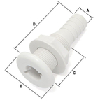 Стакан дренажный 19мм с гайкой, (горловина сливная) пластмасса