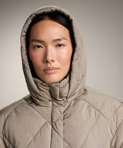 Oysho Водоотталкивающая утепленная куртка Primaloft®, темно-серый