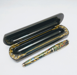 Ручка расписная  Паркер в шкатулке "Пшеница с маками" худ. А. Чигарева