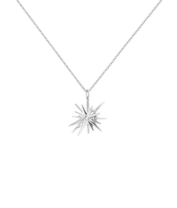 Подвес из серебра со вставками из выращенного бриллианта