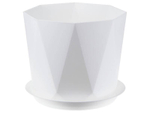Кашпо Призма 4,7л d220мм с поддоном, белый