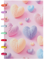 Блокнот 15,5*21см. 80л. клетка "Сердца" на пластиковых кольцах (Darvish)