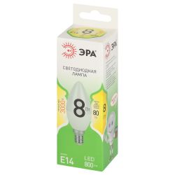 Лампа светодиодная ЭРА GREEN LINE LED B35-8W-830-E14 GL 8Вт свеча теплый свет E14 | Лампы cветодиодные Свеча (B/C)