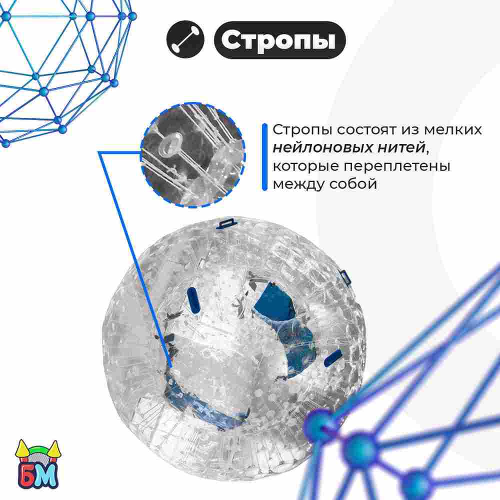 Зорб ТПУ "Капля", диаметр 2.8 м, с усиленными сиденьями