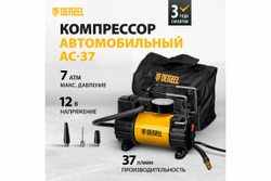 Автомобильный компрессор DENZEL AC-37, 12 В, 7 атм 37 л/мин, 58055