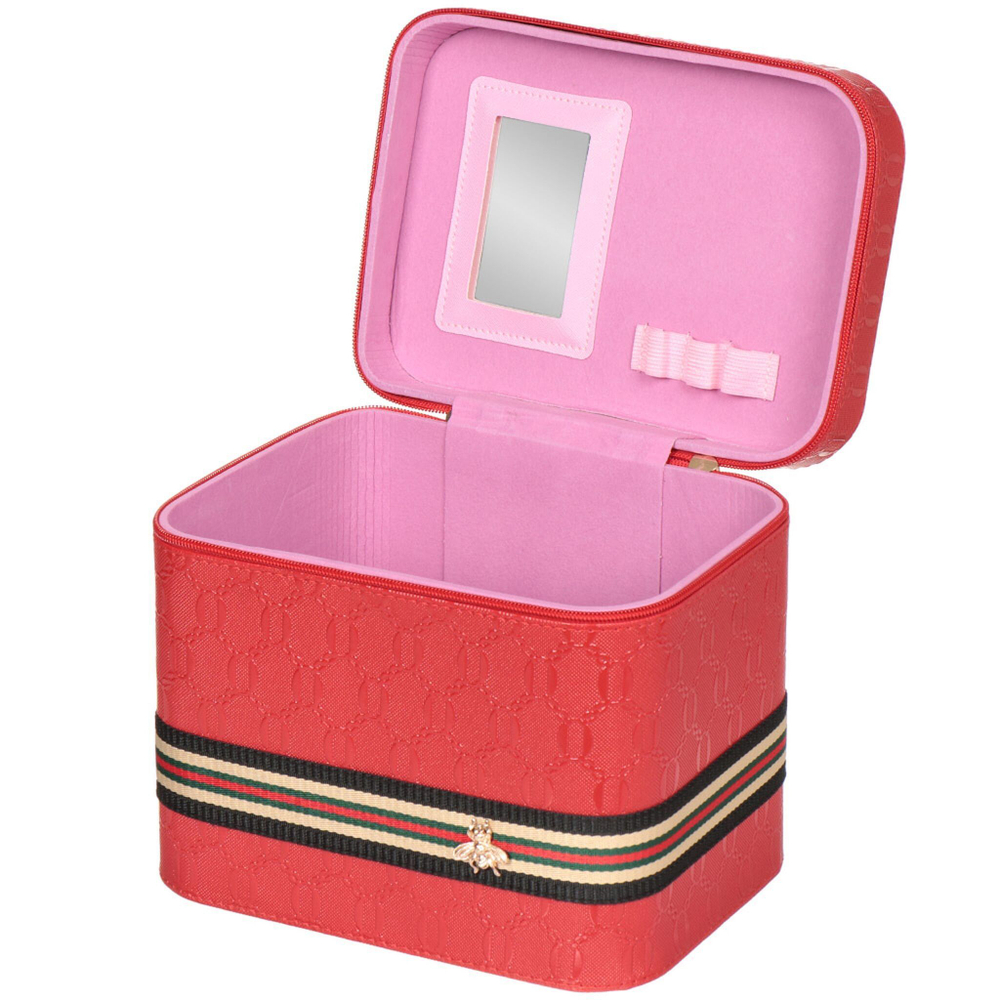 Шкатулка-кейс для украшений и косметики, искусственная кожа, 24х17х21 см, в асс, Y3-1726/318884