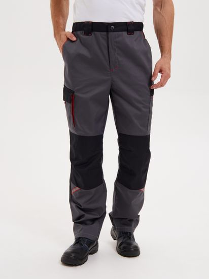 Костюм "Коста" брюки (серый/черный/красный) тк.Томбой