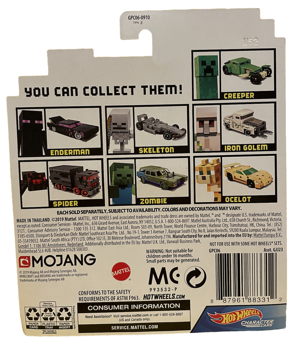 Hot Wheels Minecraft Character Set (2020)