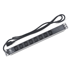 Блок розеток для телекоммуникационных шкафов CABEUS PDU-8I-2IEC БЛОК РОЗЕТОК ДЛЯ 19" ШКАФОВ, ГОРИЗОНТАЛЬНЫЙ, 8 РОЗЕТОК IEC 320 C13, 10 A, БЕЗ ВЫКЛЮЧАТЕЛЯ, АЛЮМИНИЕВЫЙ КОРПУС, ШНУР 2 М, ВИЛКА IEC 320 C14