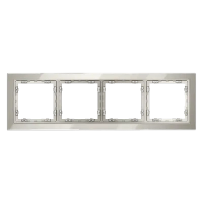 Рамка стеклянная VOLTUM S70 на 4 поста, (кашемир, стекло)