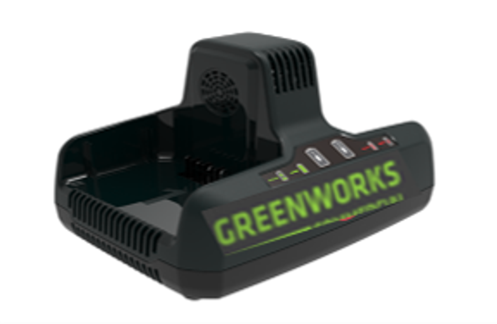 Быстрое зарядное устройство для двух аккумуляторов Greenworks Арт. 2939007, 82V, 8.0 А