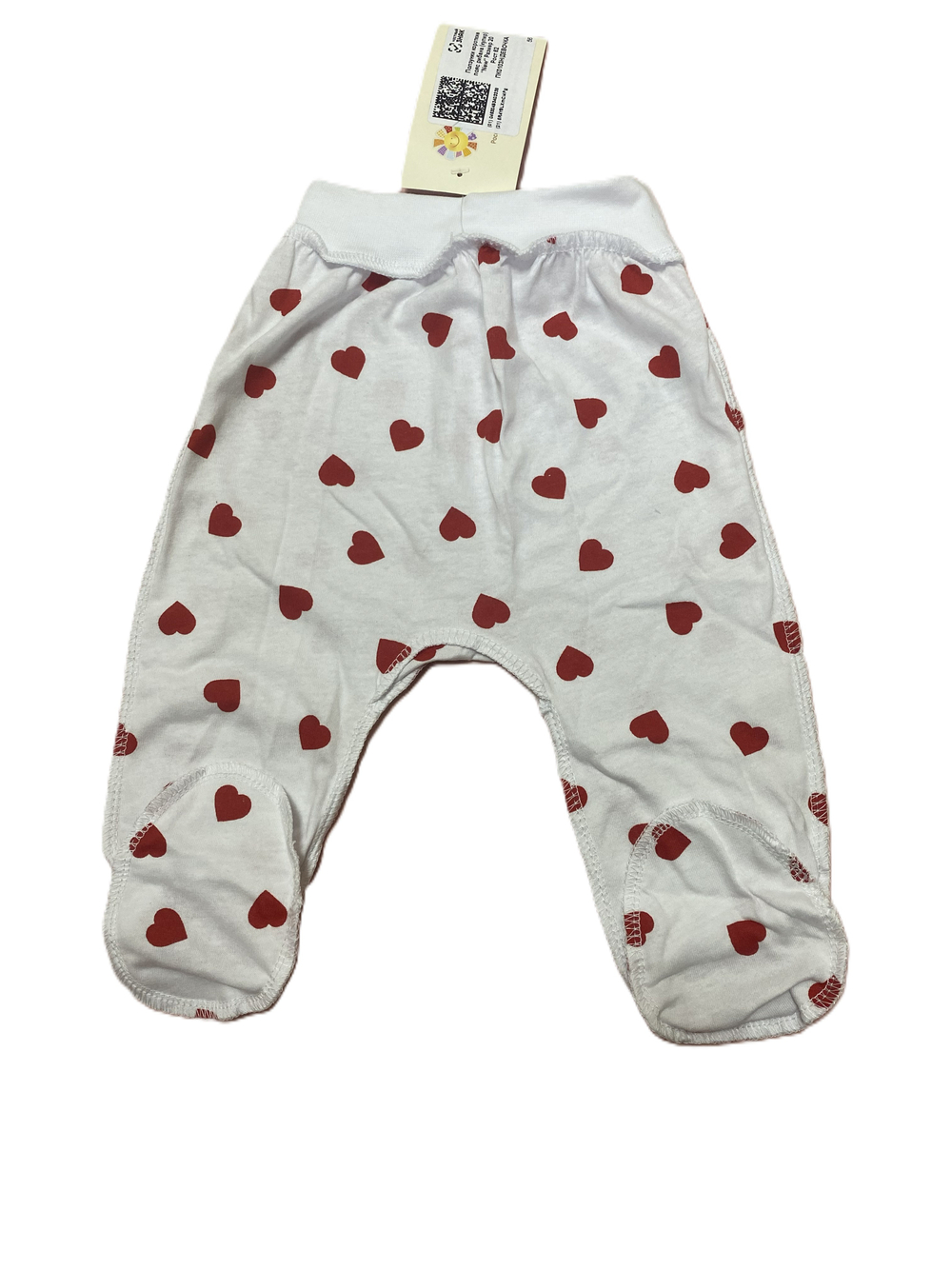 Ползунки пояс рибана из кулирки (100% хлопок) швы наружу на рост 62см