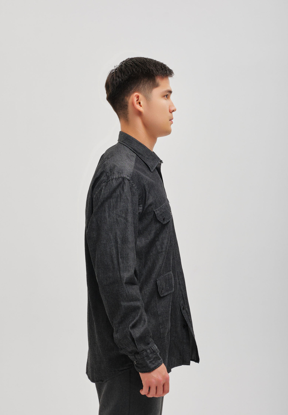 Рубашка мужская Denim BLACK