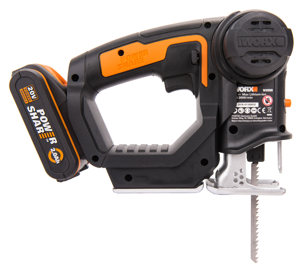 Лобзик-сабельная пила аккумуляторный WORX WX550 Axis