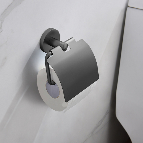 Держатель туалетной бумаги Timo Saona 13042/18 с крышкой Черное золото