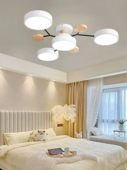 Люстра потолочная светодиодная, светильник потолочный 4 плафонов, 48 Вт, AYHOME