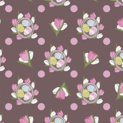 Пасхальная корзинка и горошки