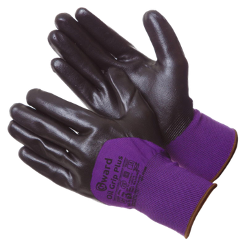 Перчатки нейлоновые Oil Grip Plus вспененное нитрил.покрытие
