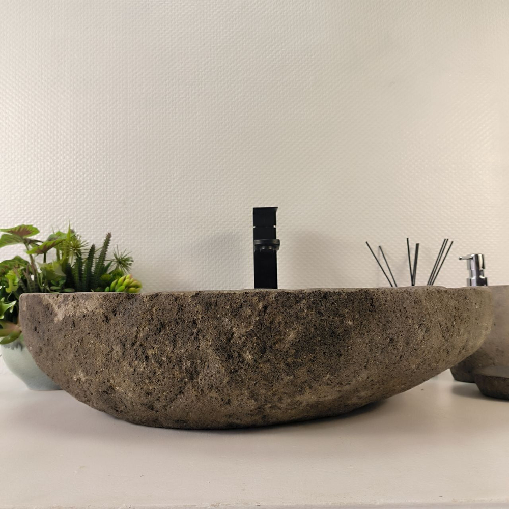 Каменная раковина из речного камня RS-05247 (61*41*15) 0863 из натурального камня