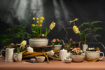Набор мерных чаш birds of paradise, кремовые, 4 шт.
