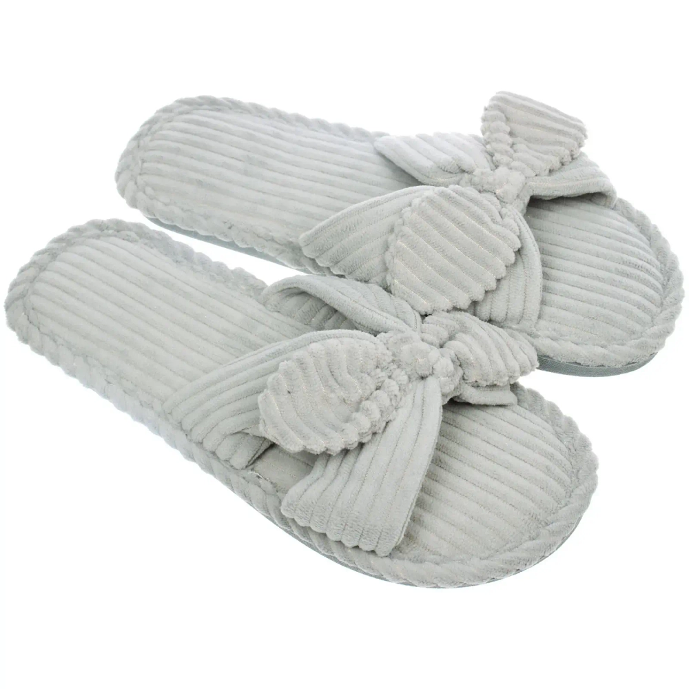 Тапочки женские домашние «COZY», цвет серо-голубой, р-р 38-39